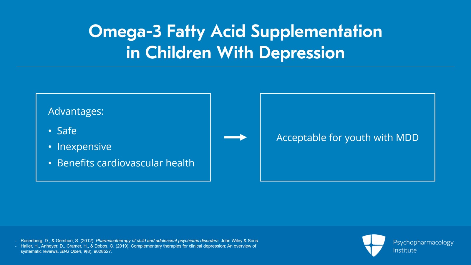 Use of Omega 3 Fatty Acids in Children and Adolescents